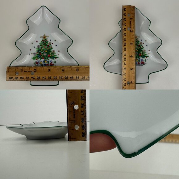 Vtg Christmas Eve Tree Shaped Dish Salem Brand Porcelain Fine China Holiday - Picture 3 of 14